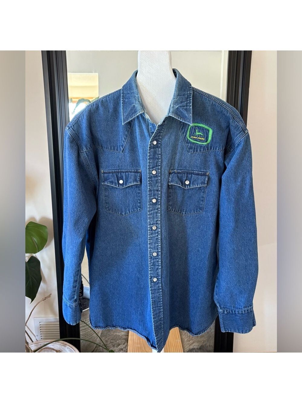 REAL RANCH JOHN DEERE Long Sleeve Denim Shirt